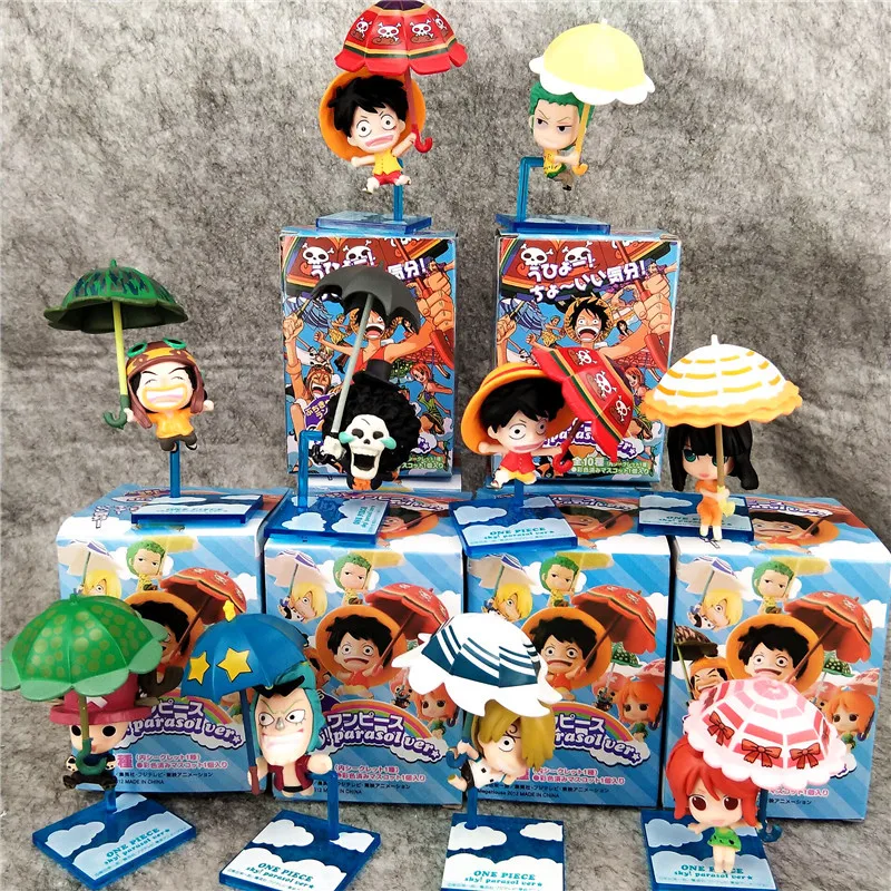 

Umbrella Edition One Piece Pirate Character Luffy Desktop Decoration Color Box Egg Decoration Gift Collection Scenery
