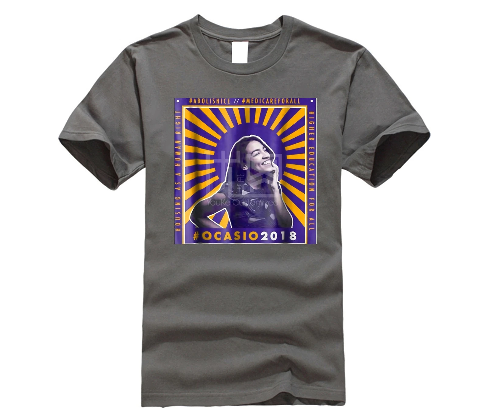 Брендовая мужская рубашка Александрия Ocasio Cortez футболка | Мужская одежда