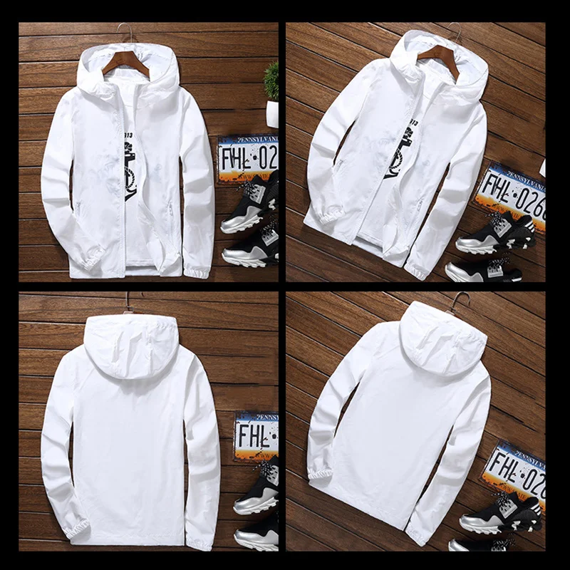 Newly Men Waterproof Wind Breaker Coat Zipper Hoodie Jacket Quick Drying Sport Outwear northface trench | Мужская одежда