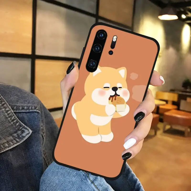 

cute Shiba Inu Corgi Phone Case Funda For Huawei P9 P10 P20 P30 Lite 2016 2017 2019 plus pro P smart