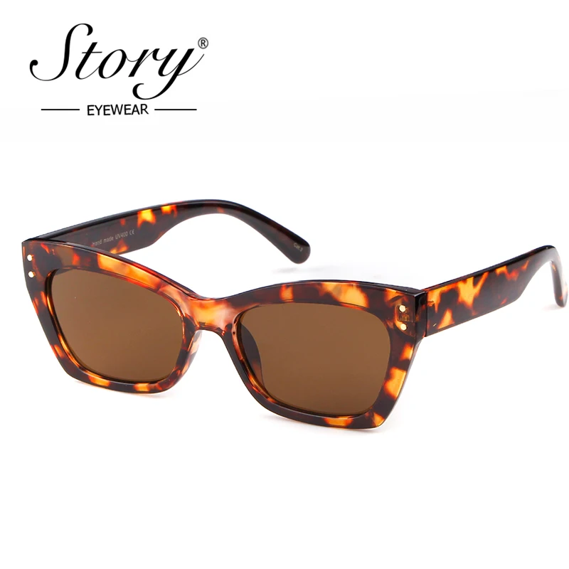 Очки солнцезащитные женские квадратные с заклепками в винтажном стиле|designer