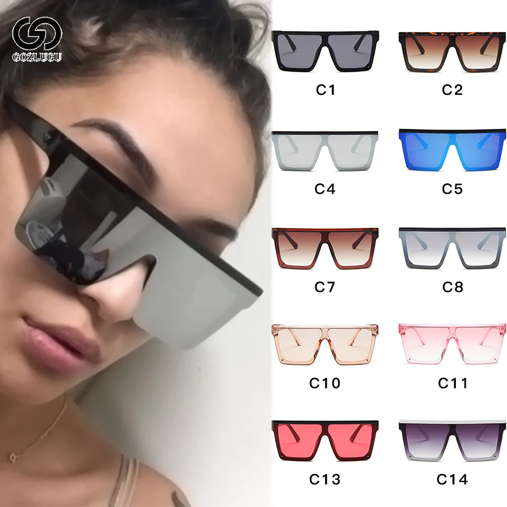 Большие Квадратные Солнцезащитные очки женские индивидуальные модные