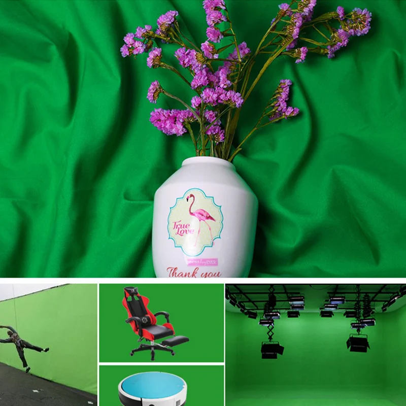 3x4 м фотофон фотография Фон Хлопок Текстиль Простой тонкая ткань зеленый экран