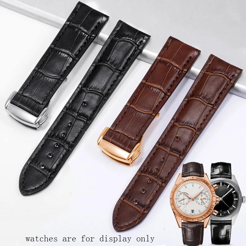 

Yopo High Quality Leather Watchband 19mm 20mm 22mm Black Brown Strap Men's Bracelet For Omega Seamaster Watch Accessoreis