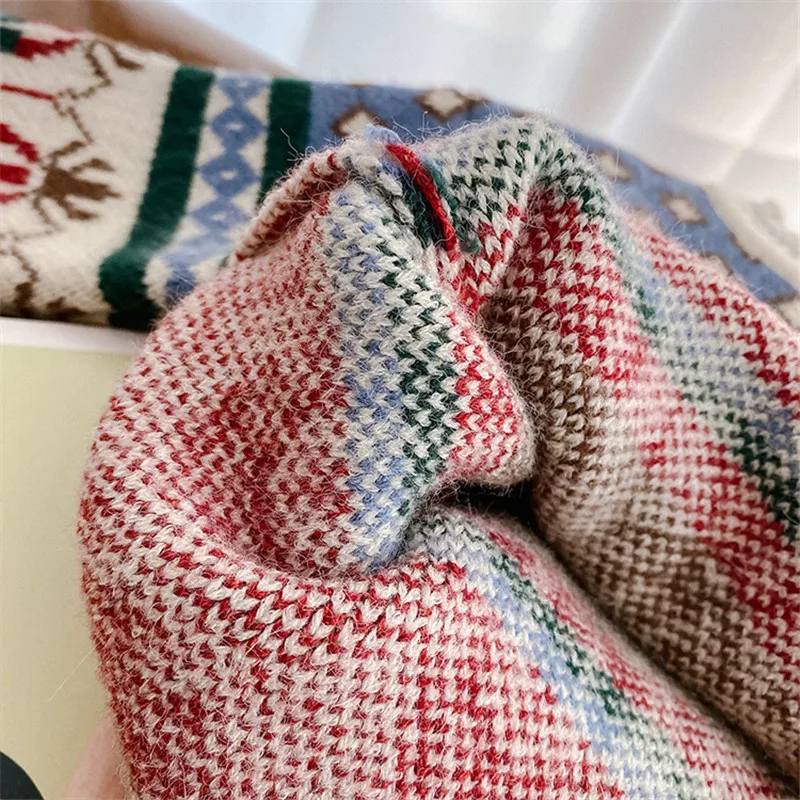 

Korean style Winter Baby Girls Casual Sweaters Children O-Neck Knitted Pullover Kids Thick Warm Sweater Girl 1-7Y