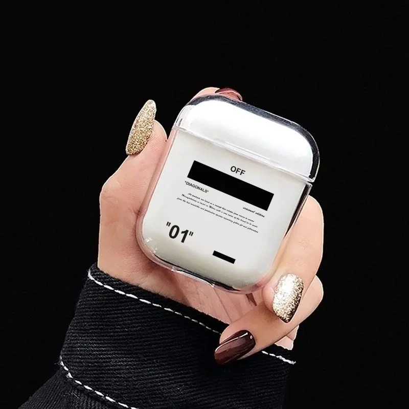 Роскошная bluetooth-гарнитура для Apple Airpods 2 1 чехол, модный прозрачный жесткий чехол для зарядки наушников, чехол для Air Pods - Цвет: Style 1