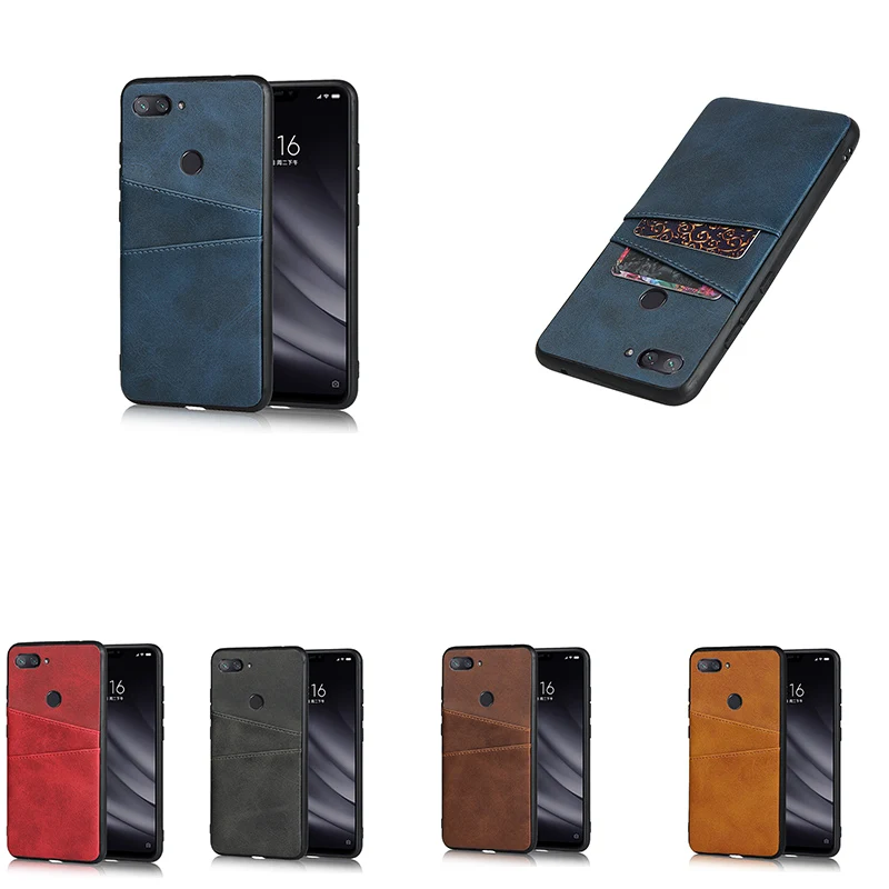 Чехол с держателем для карт Xiaomi Redmi Note 7 / 6A Mi 6X 8 Lite защитный чехол бумажник из