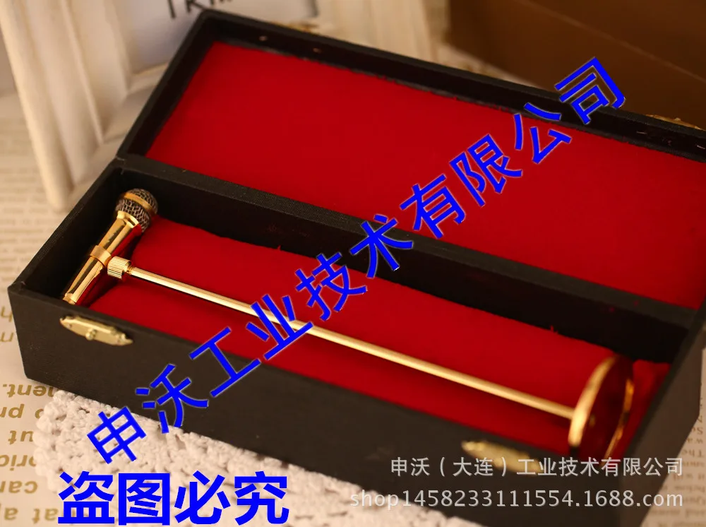 

Copper Gold -Plated Microphone Model Microphone Model Mini Microphone Crafts Ornament Musical Instrument Model Ornaments