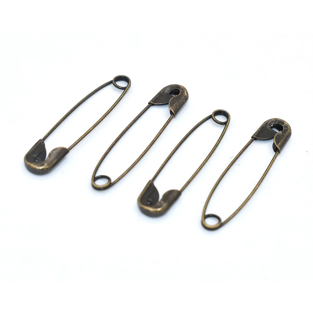 С ультратонкой оправой 37 мм бронза Безопасность булавка ремесло броши штырей