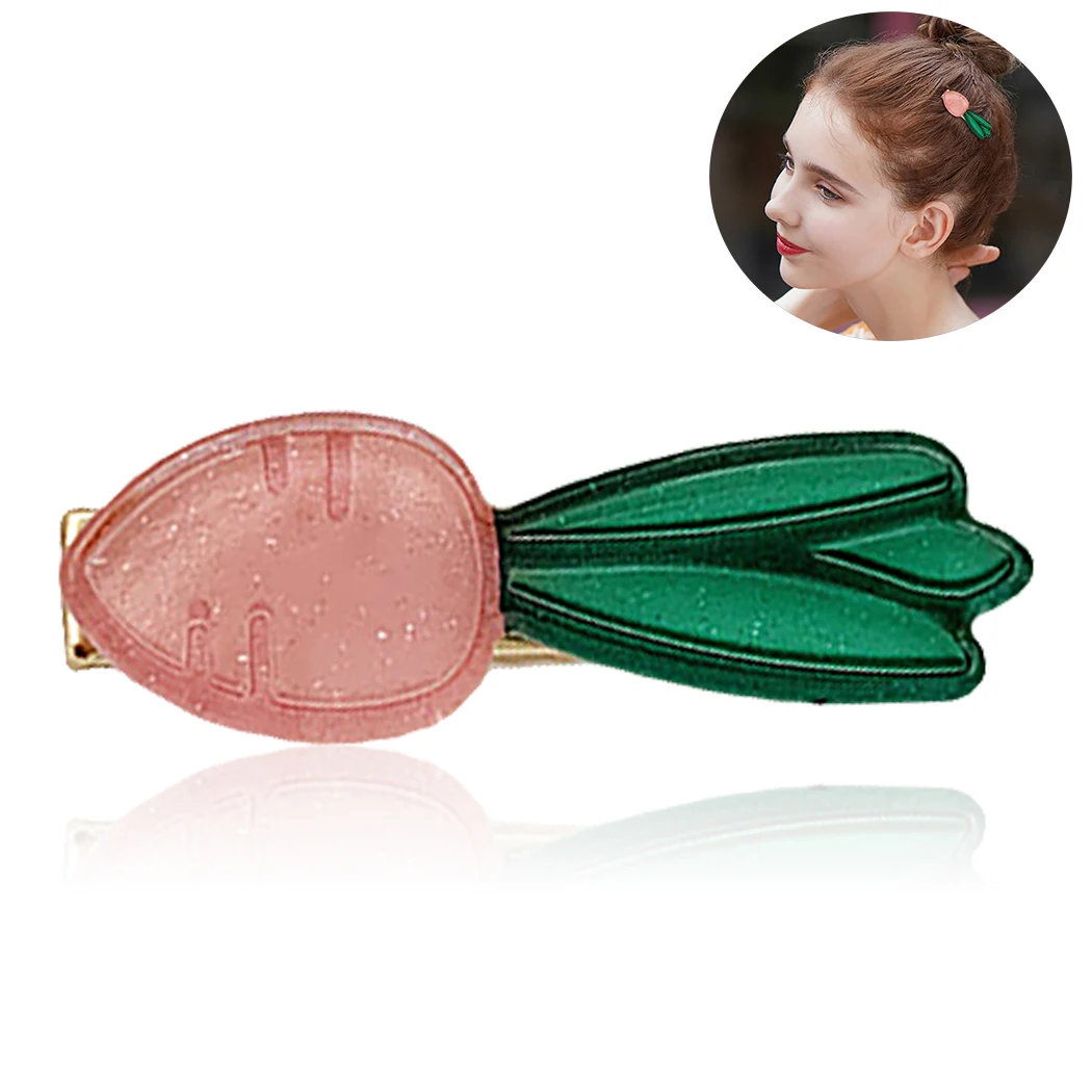 1Pc Creative Fruit And Vegetable Shape Hair Clip Cute Design Barrette Duckbill Pin Accessories |