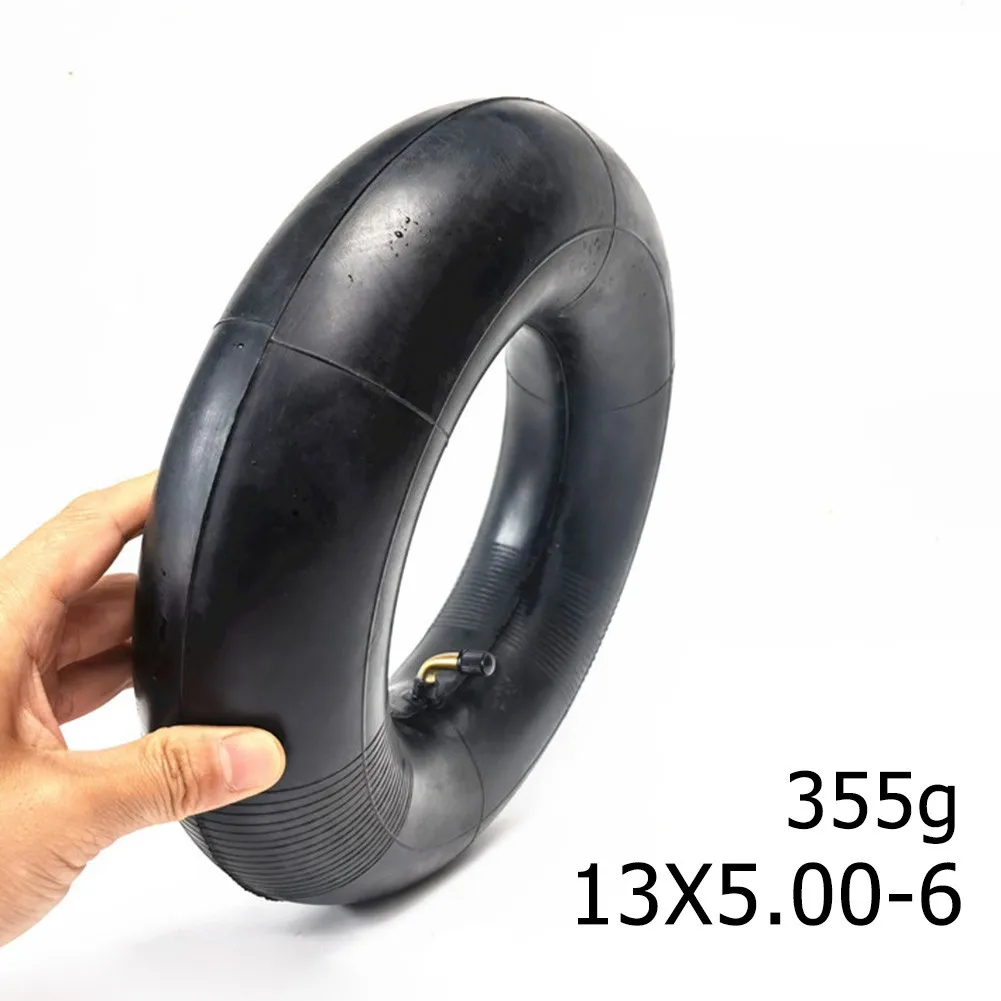 

6 Inch Rubber Inner Tire Scooter Lawn Cart Tyre 13X5.00-6 Straight Bent Nozzle Innertube For Electric Kickscooter E-bike Parts