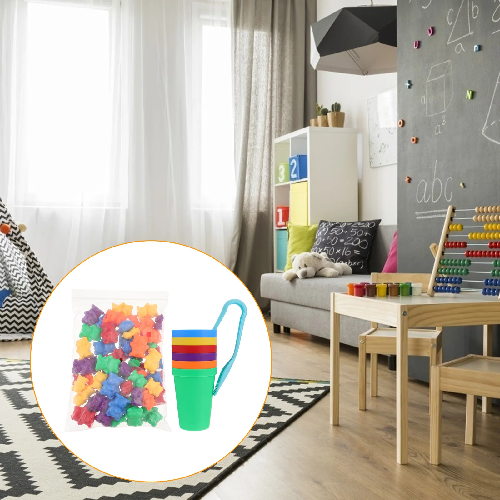 

1 комплект, детские игрушки с подсчётом медведя