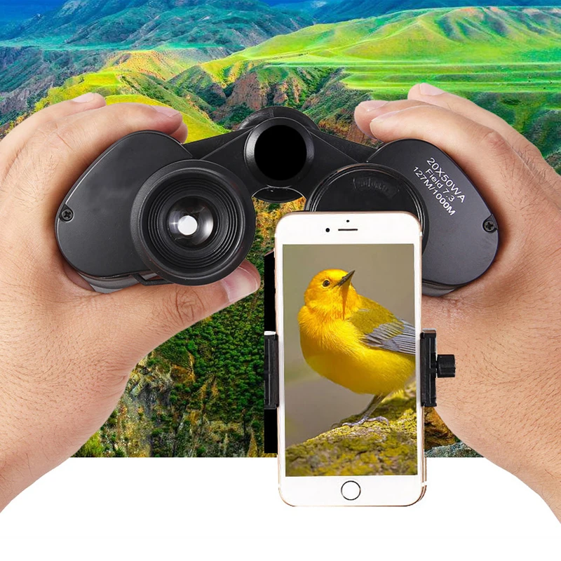 Телескоп 20x50 складной бинокль с HD ночным видением для наблюдения за птицами