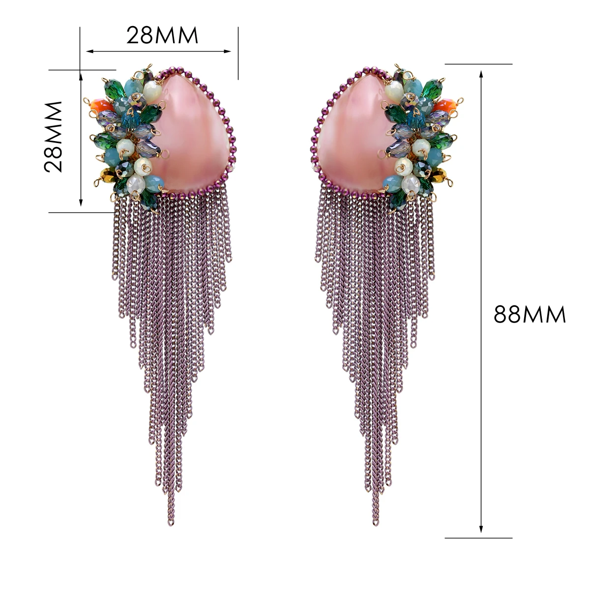 Новинка длинные висячие серьги с кисточками и цепочками в богемном стиле