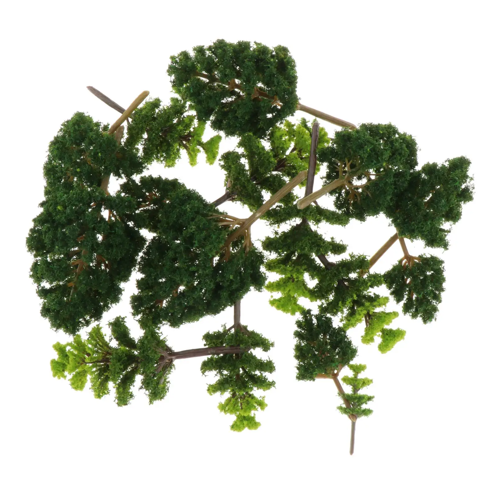 

18x Model Trees HO Scale Train Railroad Diorama Garden Scenery Landscape