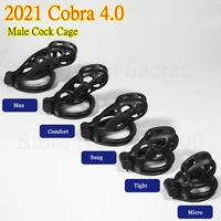 2021 cobra 4 0 male chastity device with 4 penis ringsmamba cock cagechastity beltpenis lockadult sex toys for men