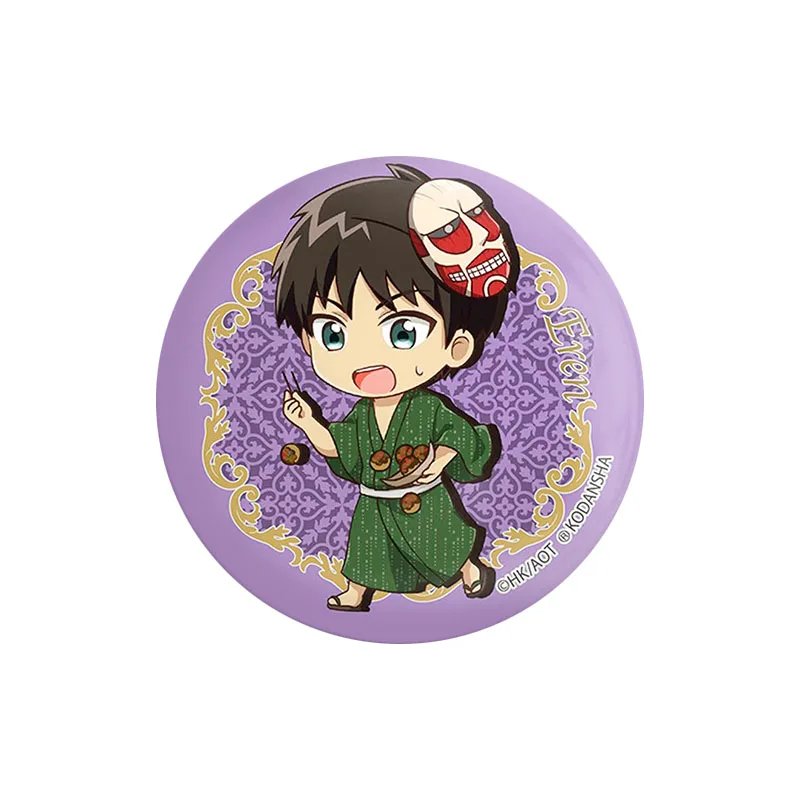 58 мм мультфильм аниме атака на Титанов значок женский мужской жесть брошь