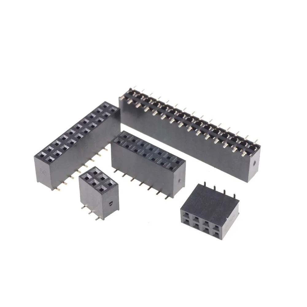 Двухрядный штырьковый разъем SMD /SMT 2x2 4 Pin 6 8 10 12 14 16 18 20 24 26 30 40 50 60 80 5 шт. 2 54 мм|4 pin
