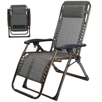 extra thick square tube chaise longue folding chair lunch break chair folding deck siesta leisure chair