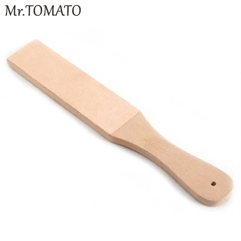 Кожаный бритвенный станок с деревянной ручкой полировальная доска полировкой