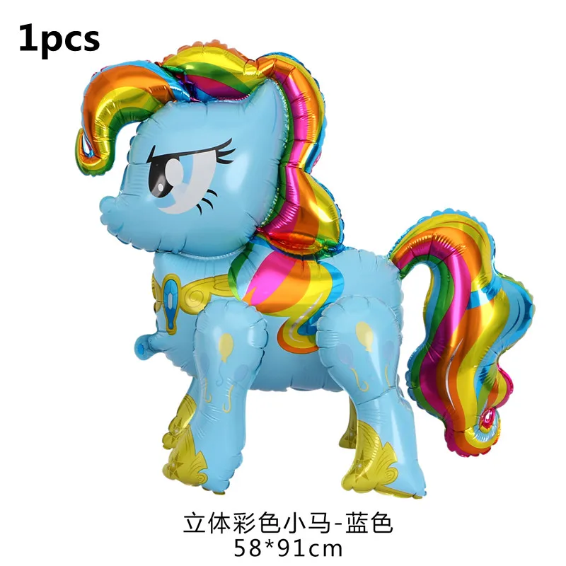 1pcs 1 шт. 100*97 см розовая маленькая лошадка фольгированные гелиевые шары воздушные шарики, детские игрушки на свадьбу, день рождения, вечерние принадлежности для декора животных - Цвет: 1pcs