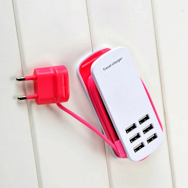 STOD многопортовое зарядное устройство для путешествий 6 USB 30 Вт 1 5 м удлинитель