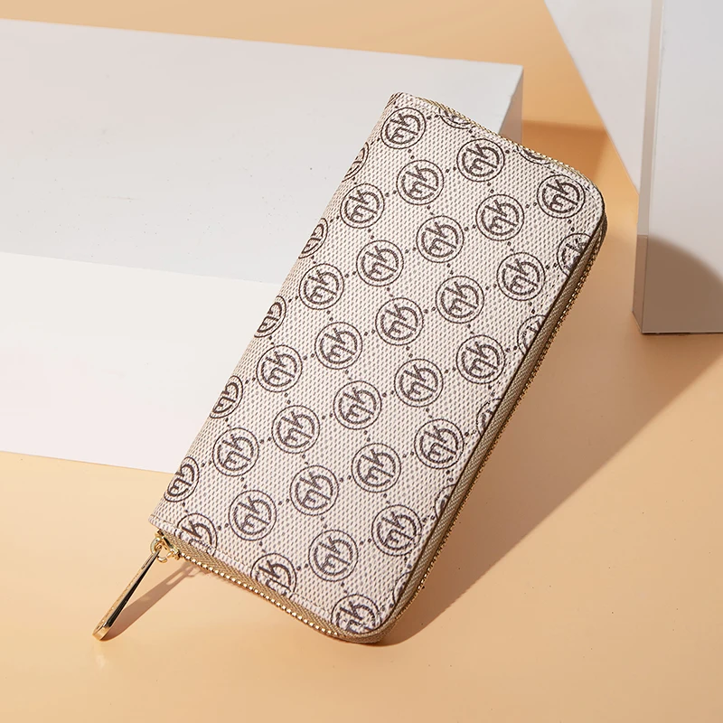 MARRY KORS, женские кожаные кошельки на молнии, бежевый карман для телефона, кошелек, держатель для карт, Женский Длинный кошелек, портмоне, держатель для карт, клатч