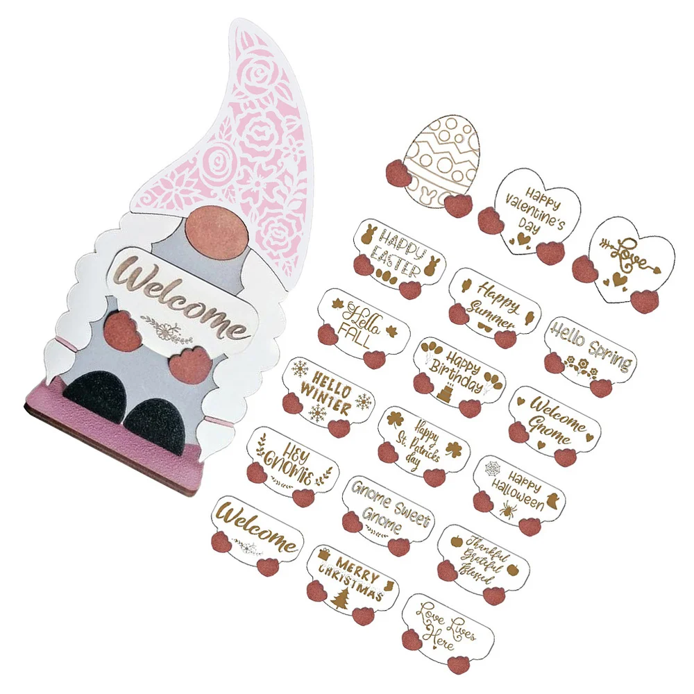 

1 Set Wooden Party Desktop Decoration Gnome Premium Adorable Wooden Gnome