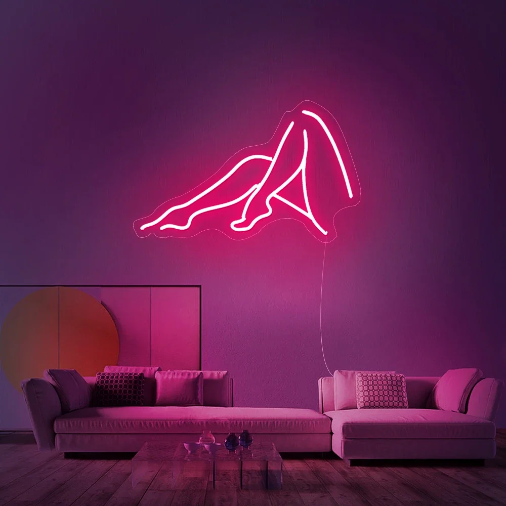 Female Legs Neon Sign Led Light Custom Name Logo Personalized Decoration Wall Home Decor Letter Led Birthday Gift Home Light