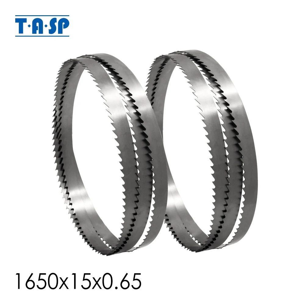 Полотно ленточной пилы TASP 2 шт. 65 дюймов 6 TPI 1650x15x0 мм зубцы для резки дерева полотно