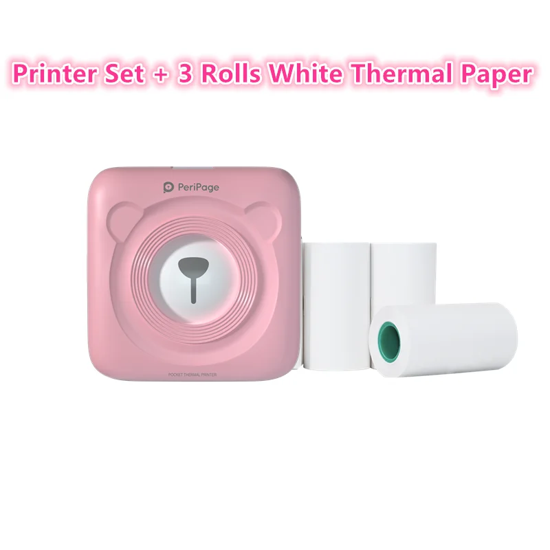 Printer add 3 rolls GOOJPRT Мини Портативный фотопринтер подарок термоэтикетка Bluetooth принтер Мягкий защитный чехол бесплатное приложение наклейка веб-заметки принтер - Цвет: Printer add 3 rolls