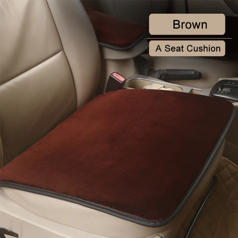 

Подушка для автомобильного сиденья универсальная плюшевая квадратная подушка для сиденья зимние мягкие теплые аксессуары для интерьера а...