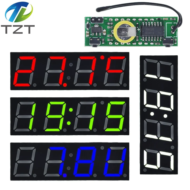 Светодиодные цифровые часы RX8025T 3 в 1 модуль напряжения и температуры