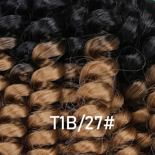 FSRHAIR 70 гр./шт. Черный-зеленый афро Фунми вьющиеся волосы пучок синтетических волос для наращивания Омбре волосы продукт - Цвет: T1B/27