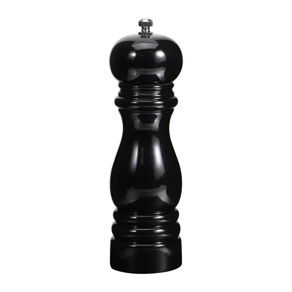

7 Inch Adjustable Coarseness Solid Wood Salt And Pepper Grinder Multifunctional Wooden Manual Kitchen Pepper Mills Black