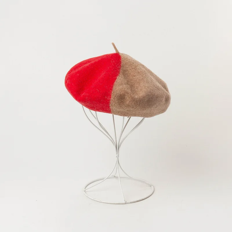 Корейская версия новой осенне-зимней шерстяной расцветки берет живописца в 2019