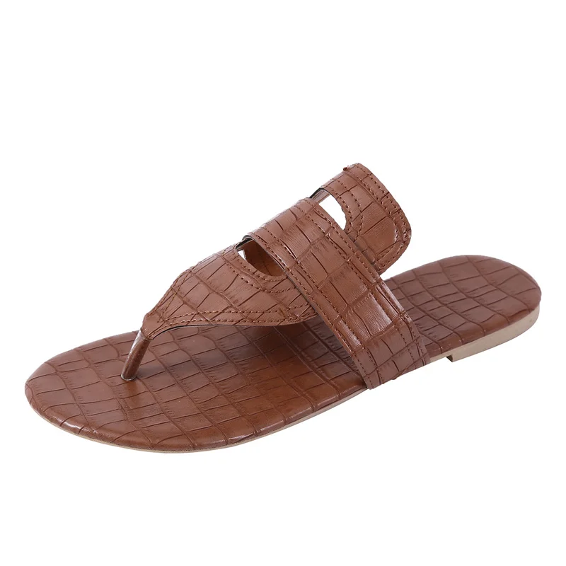 

Women's Flip Flops 2021 Summer New Fashion Leisure All-match Round Head Comfortable Open Toe Sandals Flat Shallow Shoes