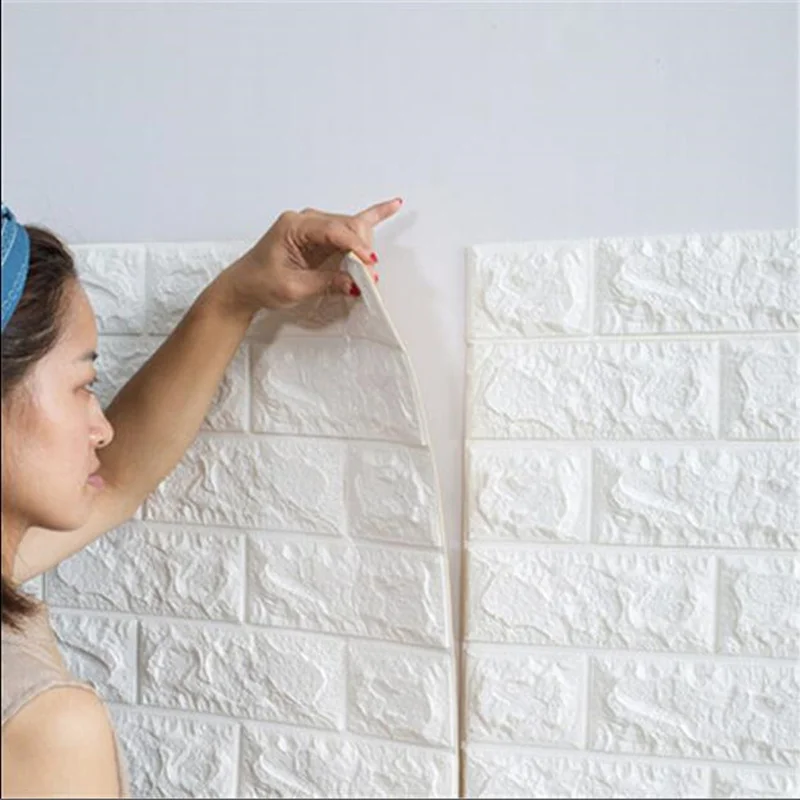 10 шт. 77*70 см украшение комнаты новые ПЭ Пена 3D Обои DIY настенные наклейки Настенный