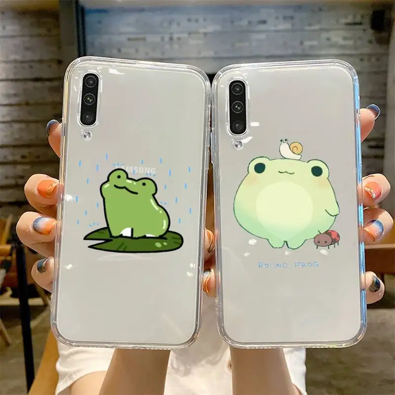 

Funny The Frog Mint green Phone Case Transparent For Samsung Galaxy A S 8 9 10 12 20 21 40 50 52 51 70 71 2019 fe 5g ultra plus