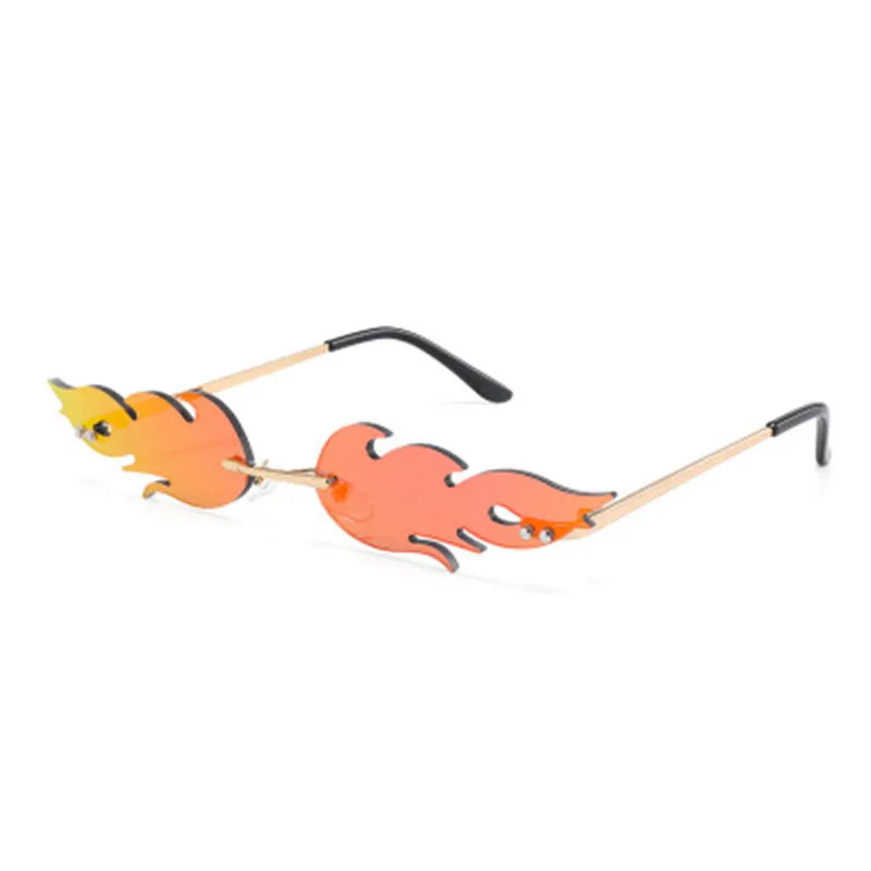 Солнцезащитные очки с безободковым пламенем для мужчин и женщин Роскошные