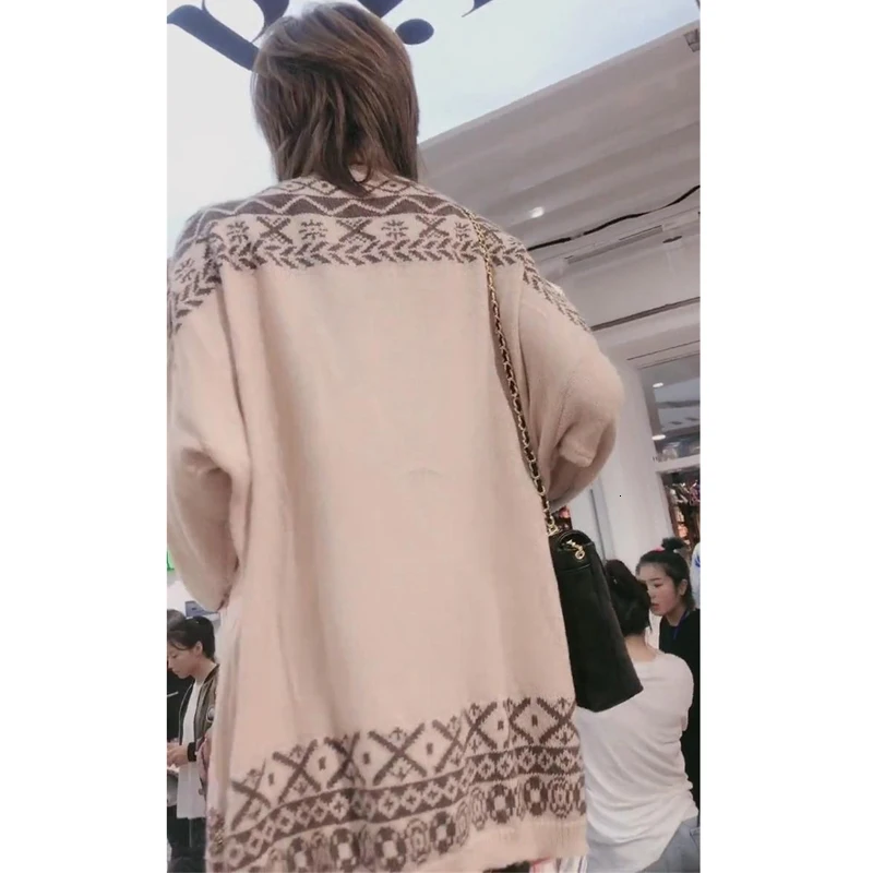 Осень 2019 костюм с круглым вырезом платье длинный рукав вязаный без подкладки