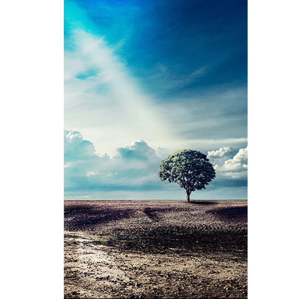 DIY 5D Diamond Painting Minimalism sky earth and trees Full square /round Cross Stitch Rhinestone Mosaic Home Decor Picture | Дом и сад