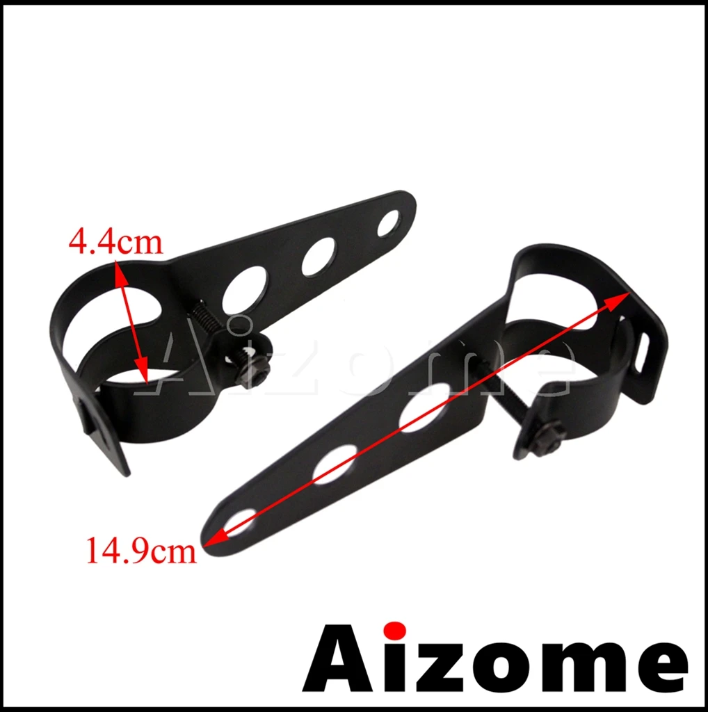 12V H4 35/35W Street Bikes Twin Headlights W/Bracket Retro Universal Motorbikes Dual Headlamp For Harley Bobber Cafe Racer Honda - купить по