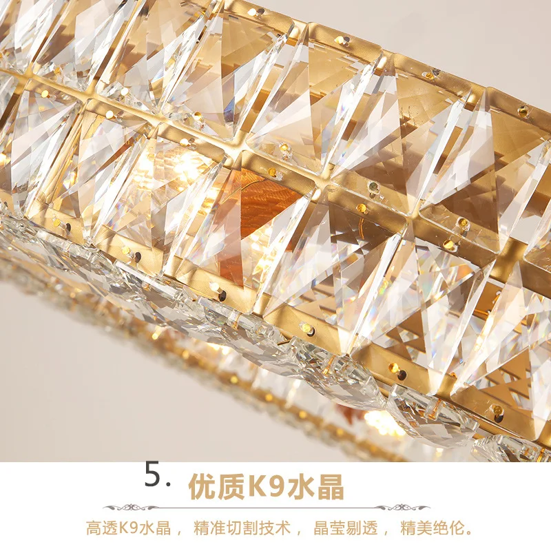 

Gold American Style Retro Chandeliers Led Crystal Lighting For Living Room Bedroom Hall Hotel Restaurant Dining Room Fashion