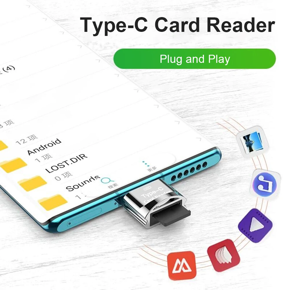 Кардридер для карт памяти Type-C и TF устройство чтения Micro SD | Компьютеры офис