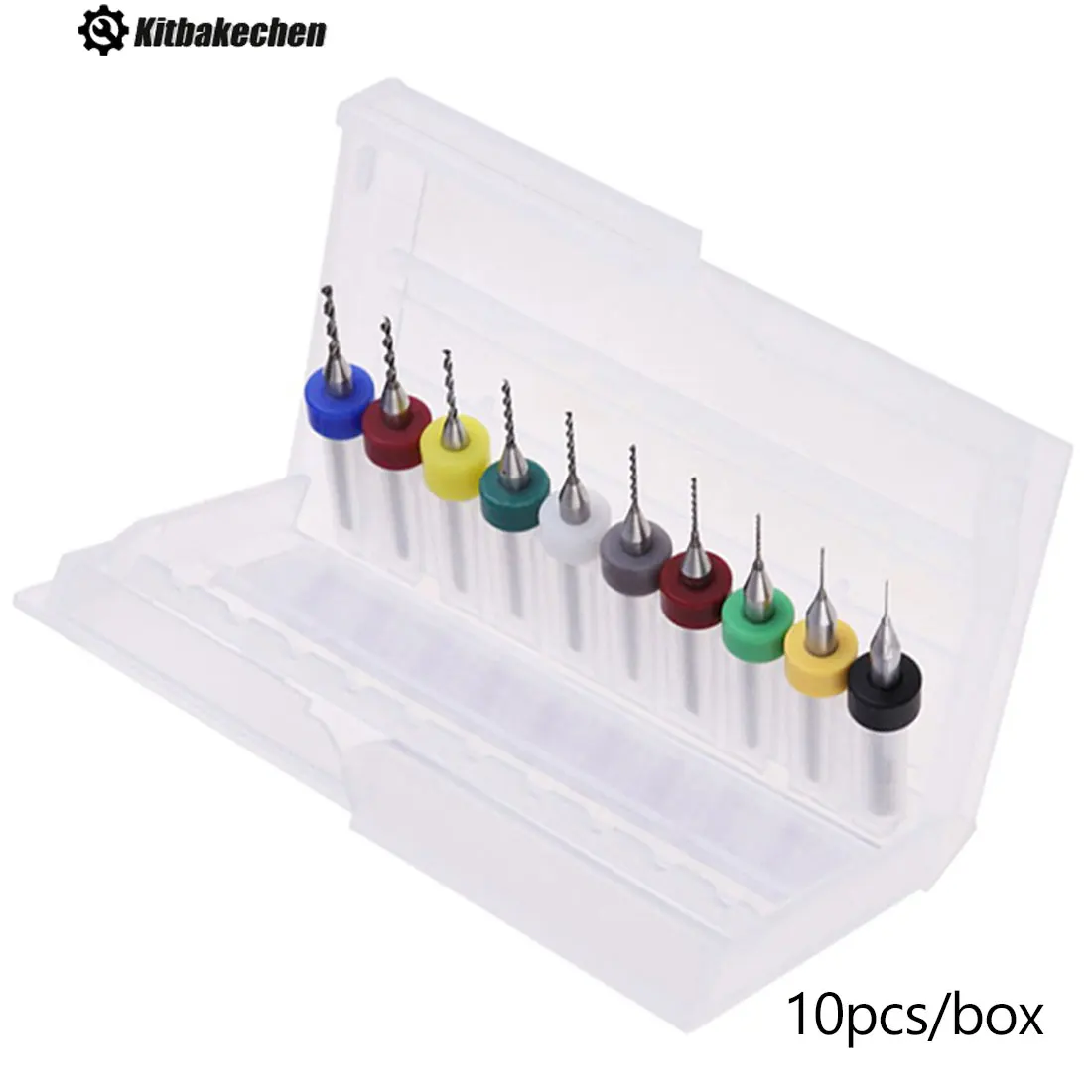 

10pcs 0.3-1.2mm Print Circuit Board Drill Bits Carbide Micro Drill Bits CNC PCB Twist Drill for Stainless Steel /Copper /Amber