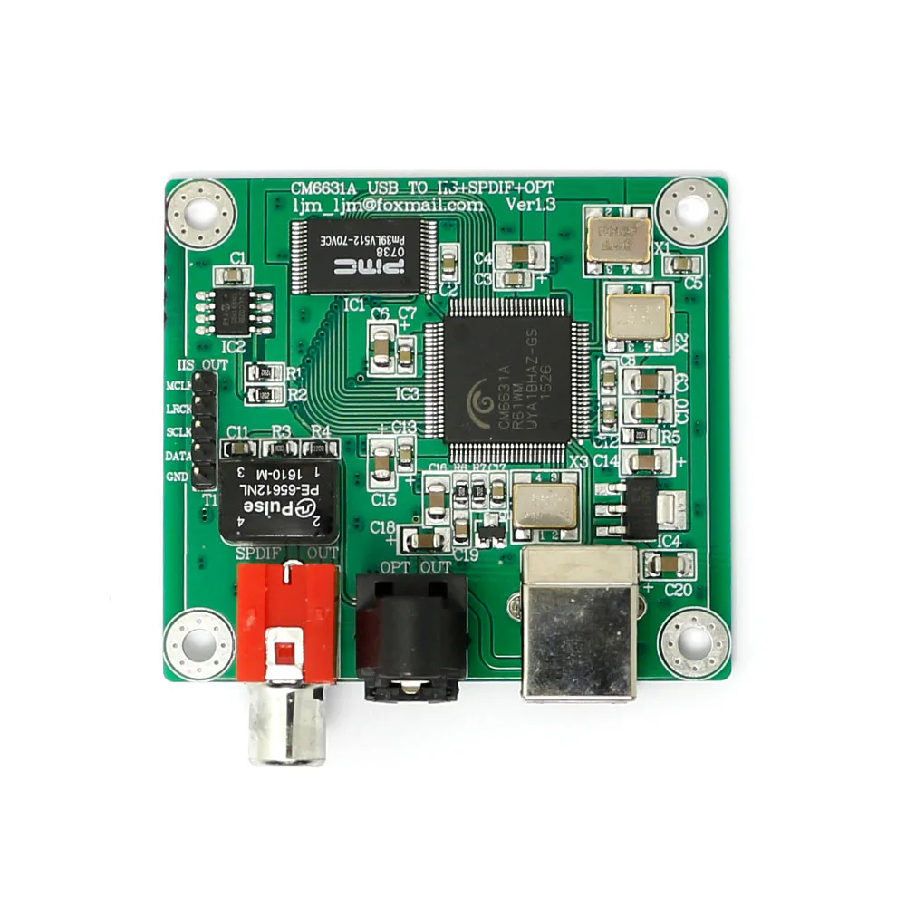 Hi Fi CM6631A 192 кГц к коаксиальному оптическому преобразователю SPDIF ЦАП плата 24 бит USB 2
