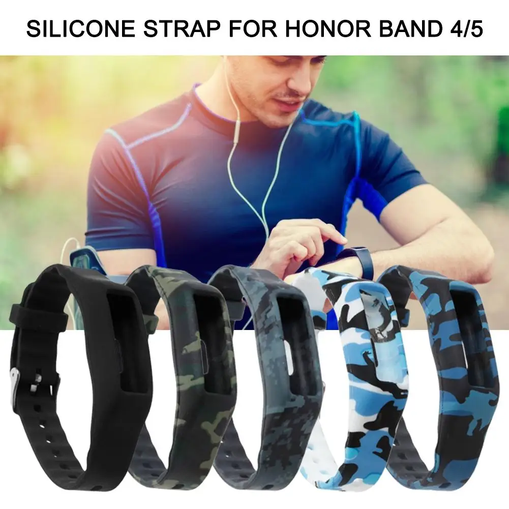 Силиконовый сменный ремешок для часов Honor Band 4 5 браслет модный смарт