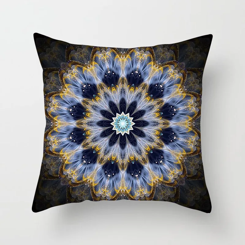 

Simple Mandala Series Polyester Pillowcase Home Decoration Office Sofa Cushion Pillowcase Wholesale