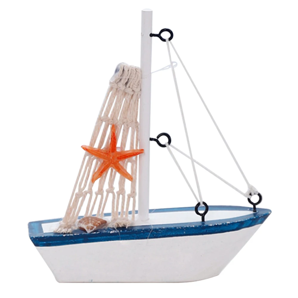 Детский Деревянный Парусный корабль игрушка в средиземноморском стиле